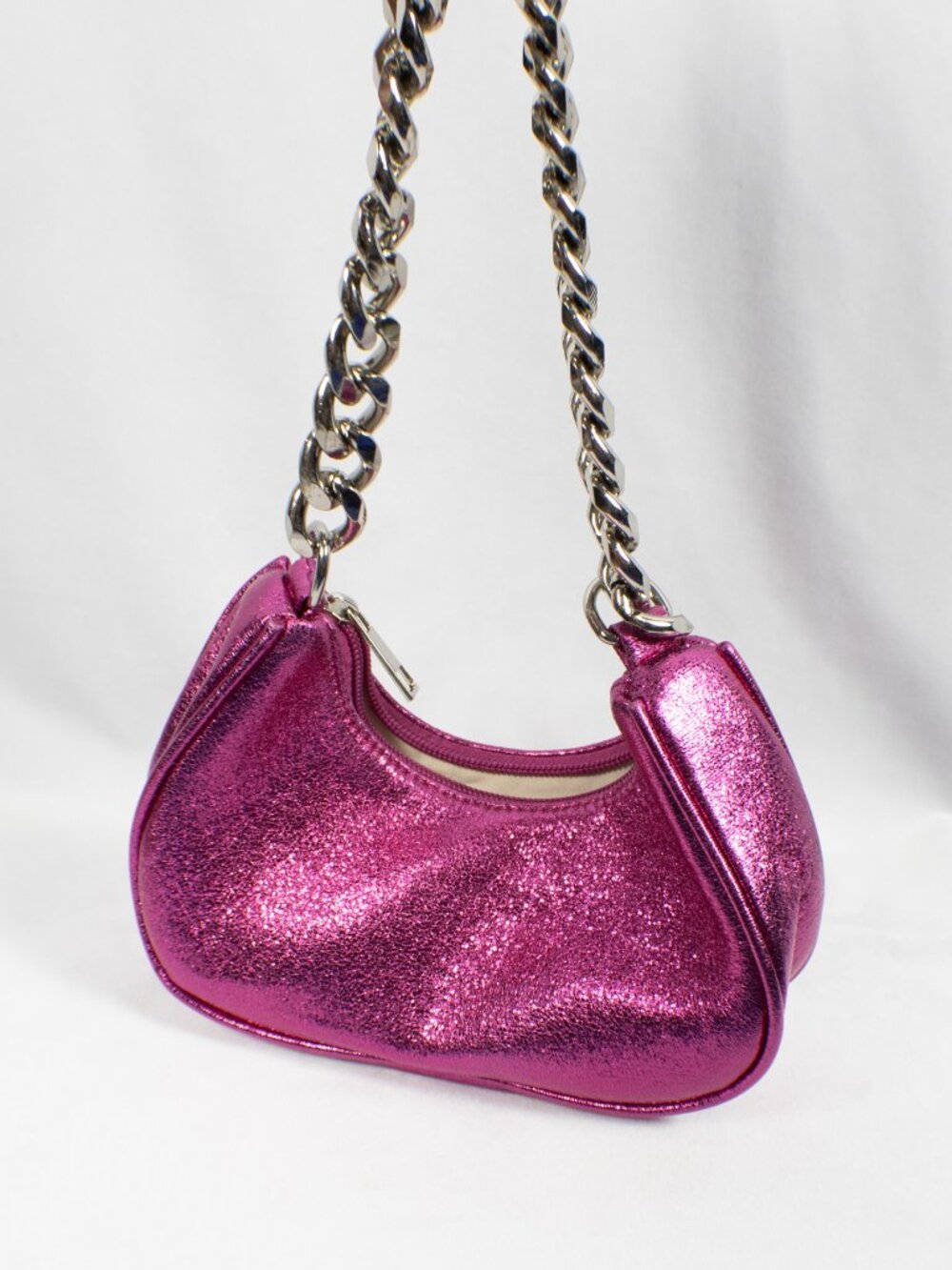 Metallic Pink "Get Like Me" Mini Shoulder Bag